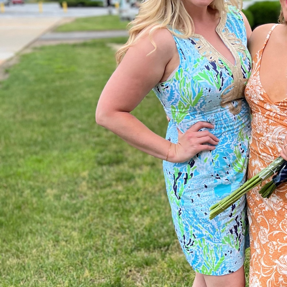 Blue and gold Lily Pulitzer Dress